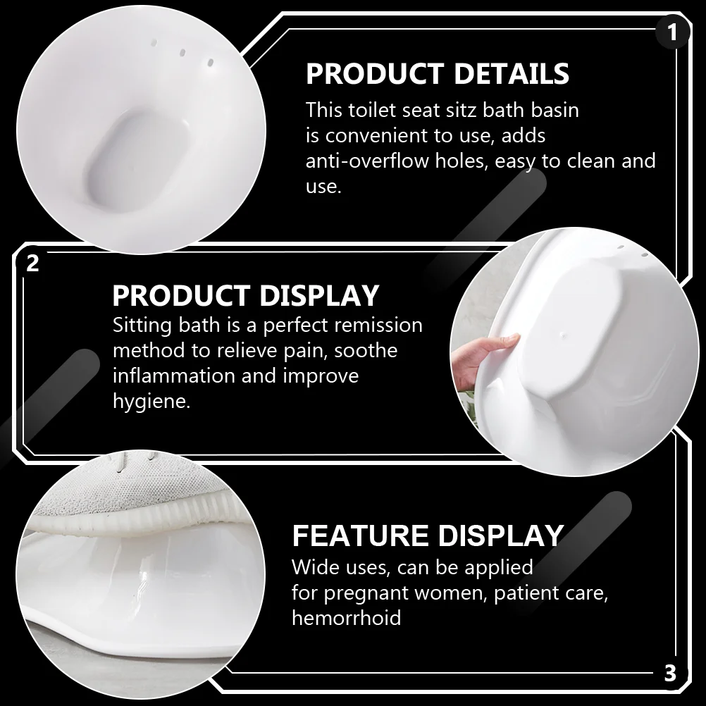 Postpartum Nursing Basin Pregnant Woman Portable Bathtub Over The Toilet Soak Pp Hemorrhoid Sitz