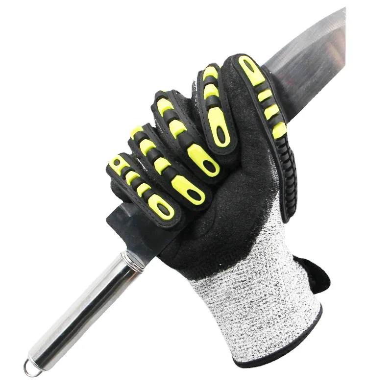 Anti Cut Gloves Mechanical TPR Protective Gloves Anti-vibration Anti-smashing Cycling Rescue