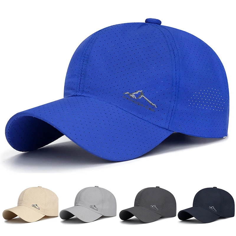 2022 Summer New Men Women Baseball Cap Quick Drying Hats Unisex Breathable Sport Pure Color