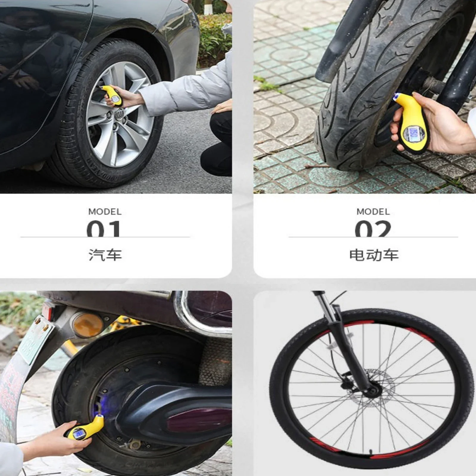 TPMS Car Tire Pressure Monitor Gauge Manometer Barometers Tester Digital Tyre Meter Tool Auto Accessories Motorcycle Universal