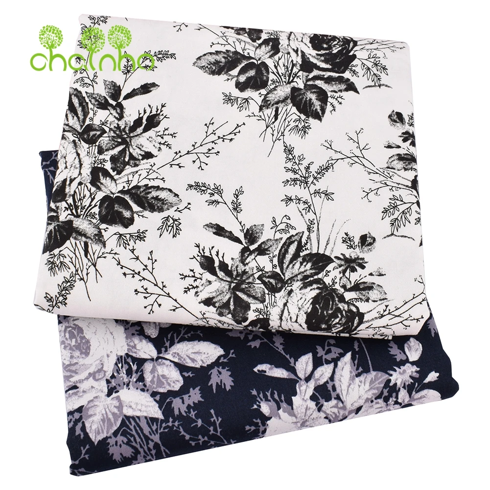 Chainho,Printed Plain Weave Poplin Cotton Fabric,DIY Sewing Quilting Material,Patchwork Cloth,Berry Series,3 Sizes,15PC72