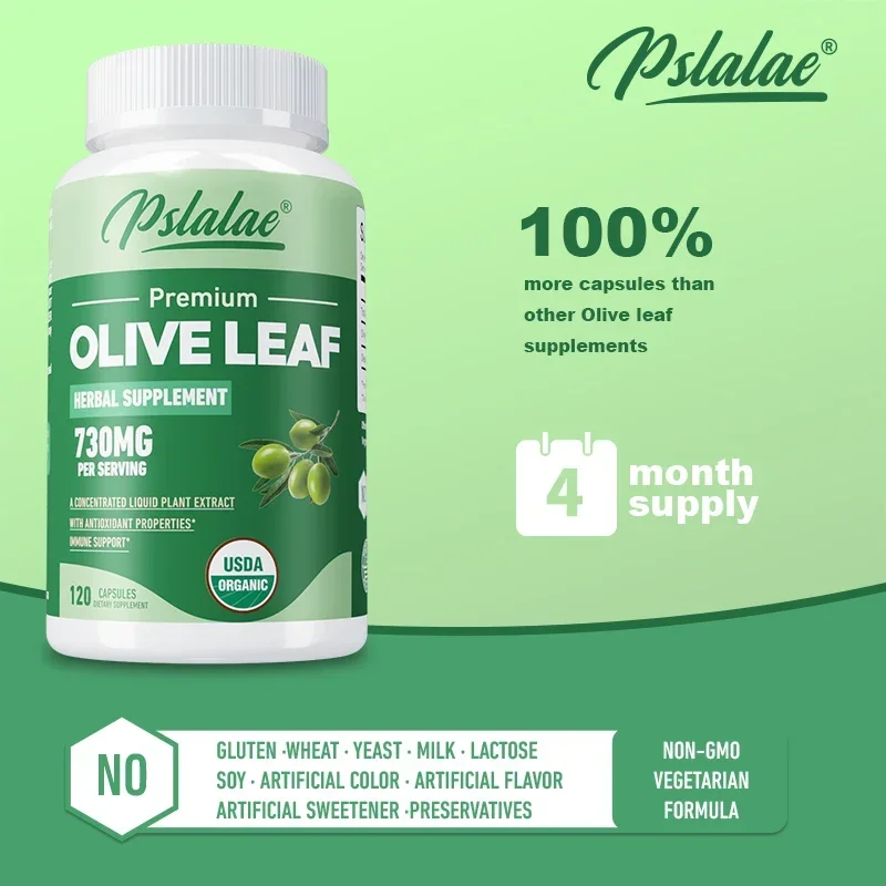 Olive Leaf Capsules-Antioxidant, Immune Support, Promotes Skin, Cardiovascular Health