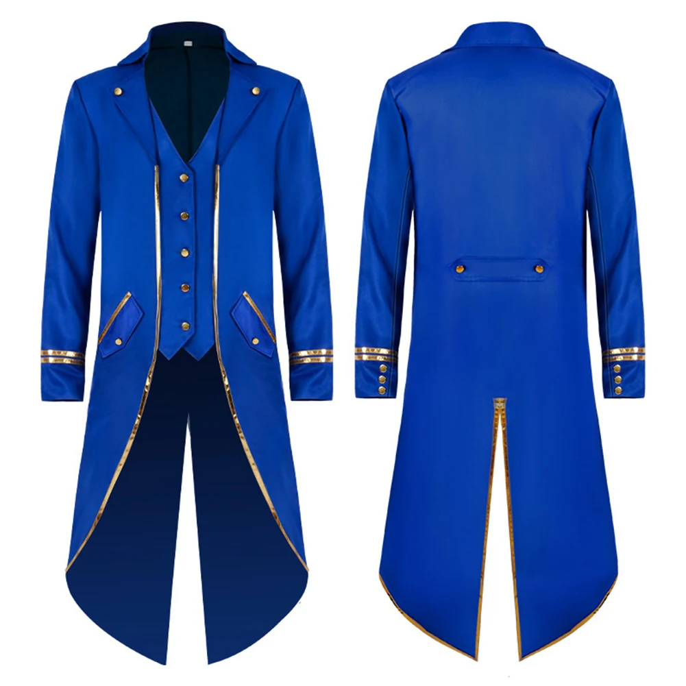 

Personalized Mens Jacket Renaissance Steampunk Gothic Victorian Uniform Fashion Retro Costumes Coat Prince Clothes Cosplay Hot