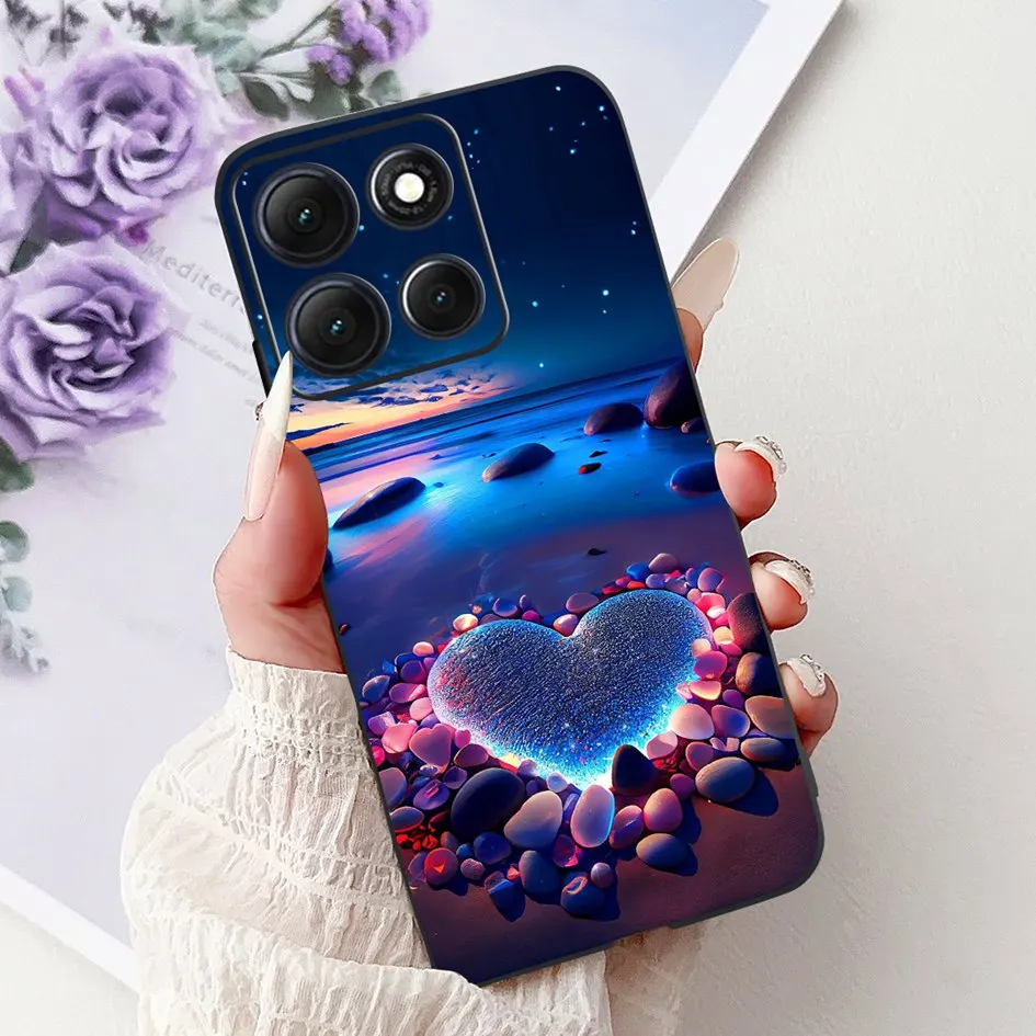 Floral Bamboo Cat Cartoon Soft Silicone Back Cover