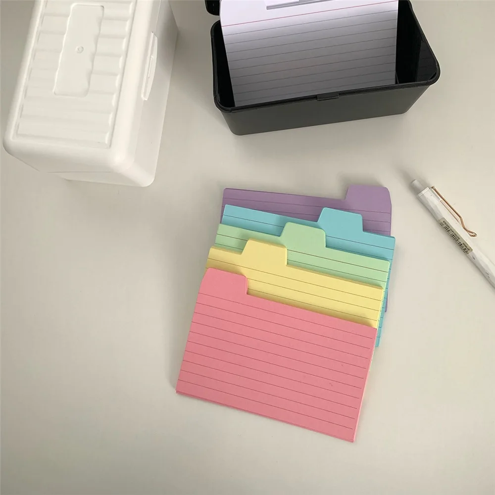 Colorful Writable Index Tabs - Pack of 50, Thick Double-Sided Paper