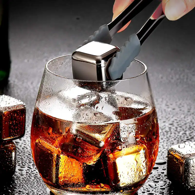 Stainless Steel Ice Cubes Beer Red Wine Coolers Reusable Chilling