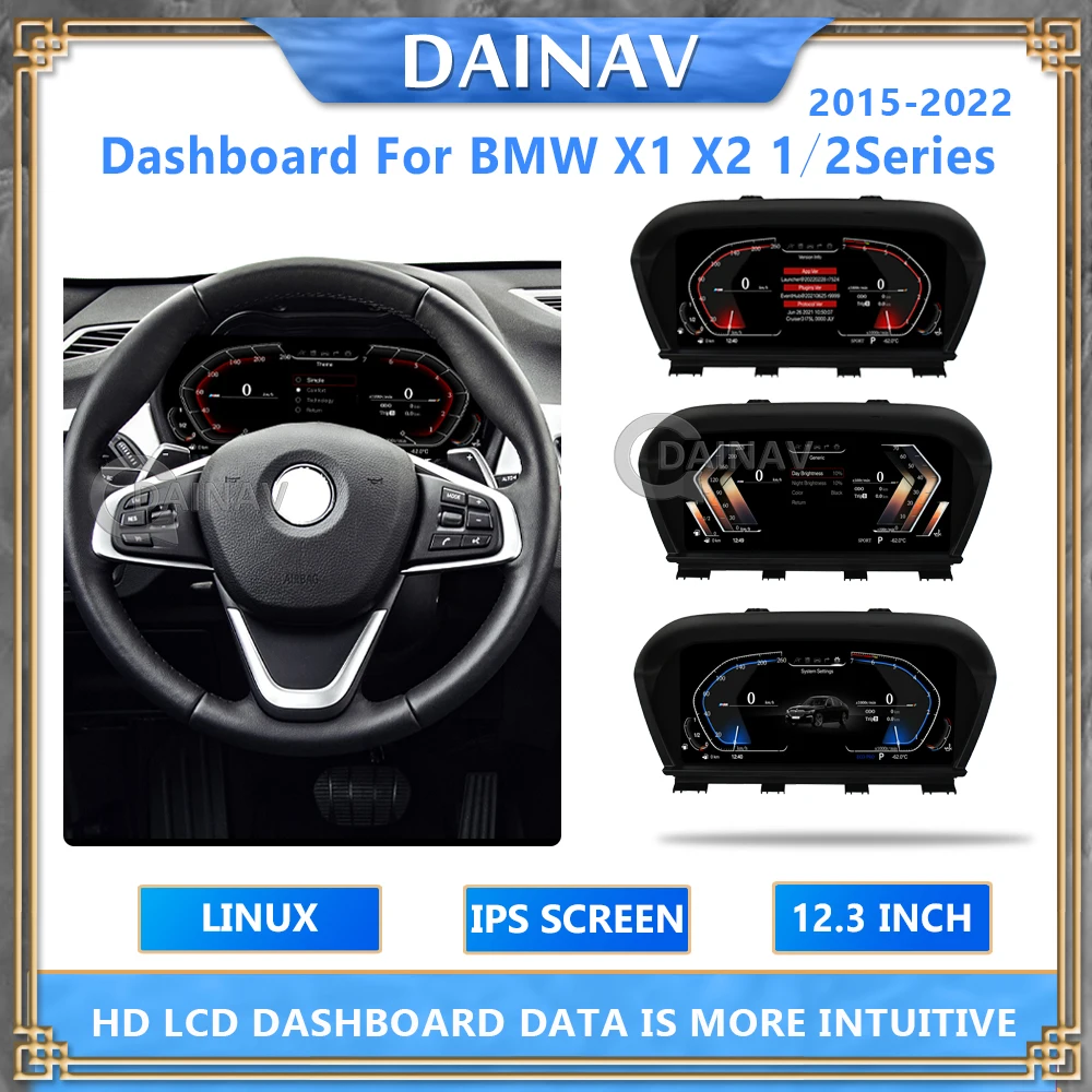 

Latest Original Car Digital Cluster Instrument For BMW X1 X2 1Series 2Series 2015-2022 12.3INCH Speedometer Dashboard LCD Screen