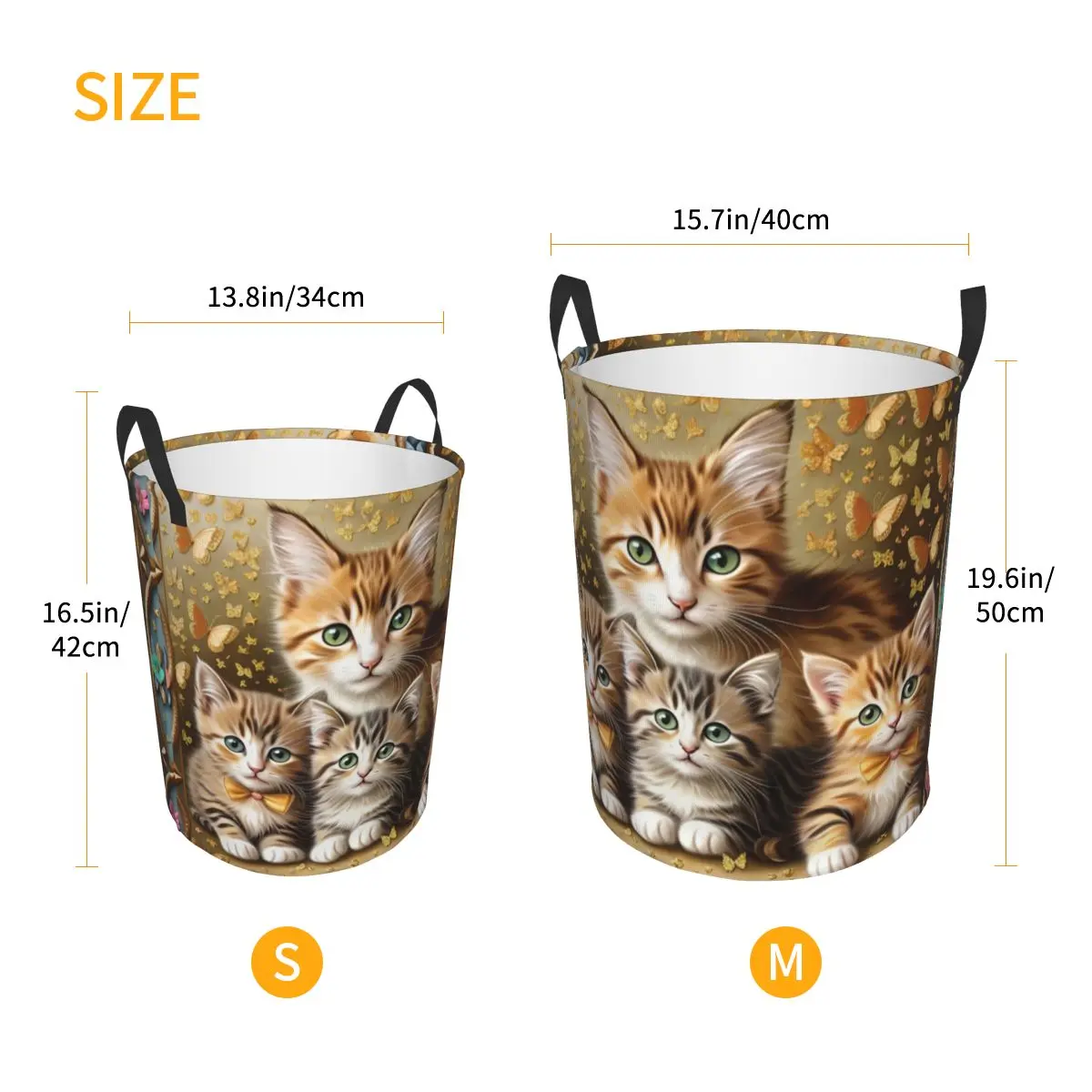 Cute Creative Cat Laundry Hamper Large Clothes Storage Basket Toys Bin Organizer for Kids
