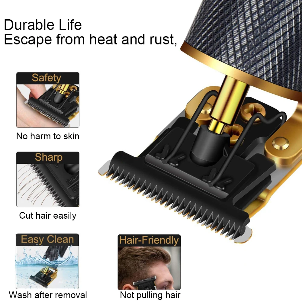 T9 Clipper Trimmer For Men Electric Shaver Professional Beard Trimmers Rechargeable Hair Cutting Machine
