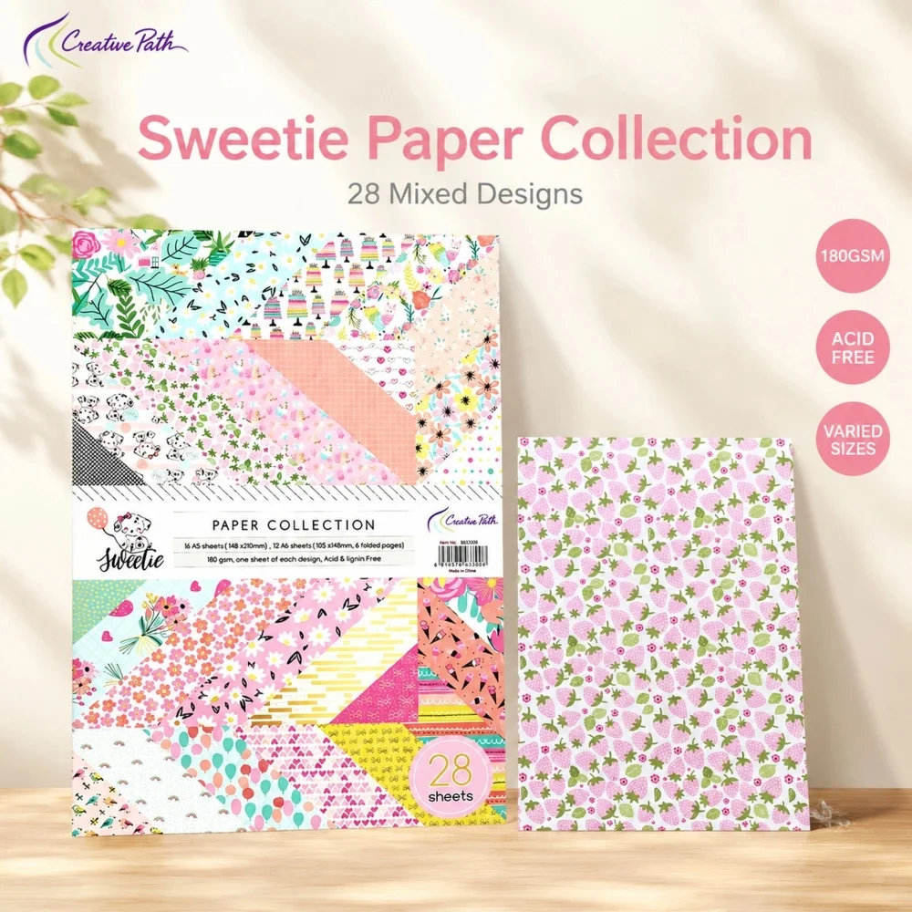 Creative Path Vintage Flower Pattern Scrapbooking Paper A5 Decorative Scrapbook Paper Journaling Background Paper For Crafting