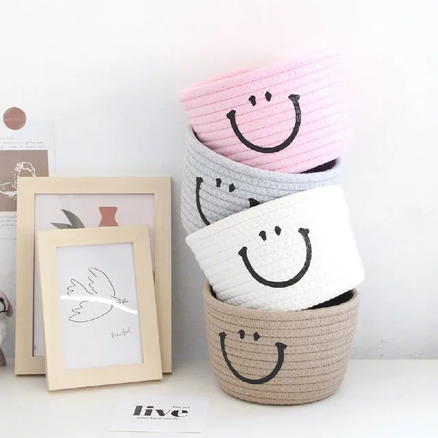 17.5*12 Cm -Es Asztali Tároló Doboz Kifejezés Japán Kollégiumi Snack Kozmetikumok Tárolódoboz Kézi Szövött Kosár Konyha Tárolás 1Db