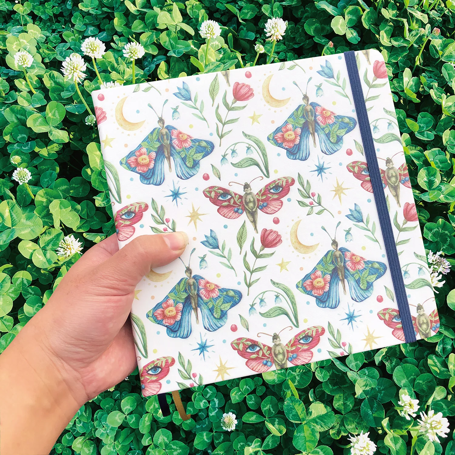 Quadrado Hardcover Sketchbook Jornal Página em Branco Papel de Bambu 8x8 180gsm - Imagem 3