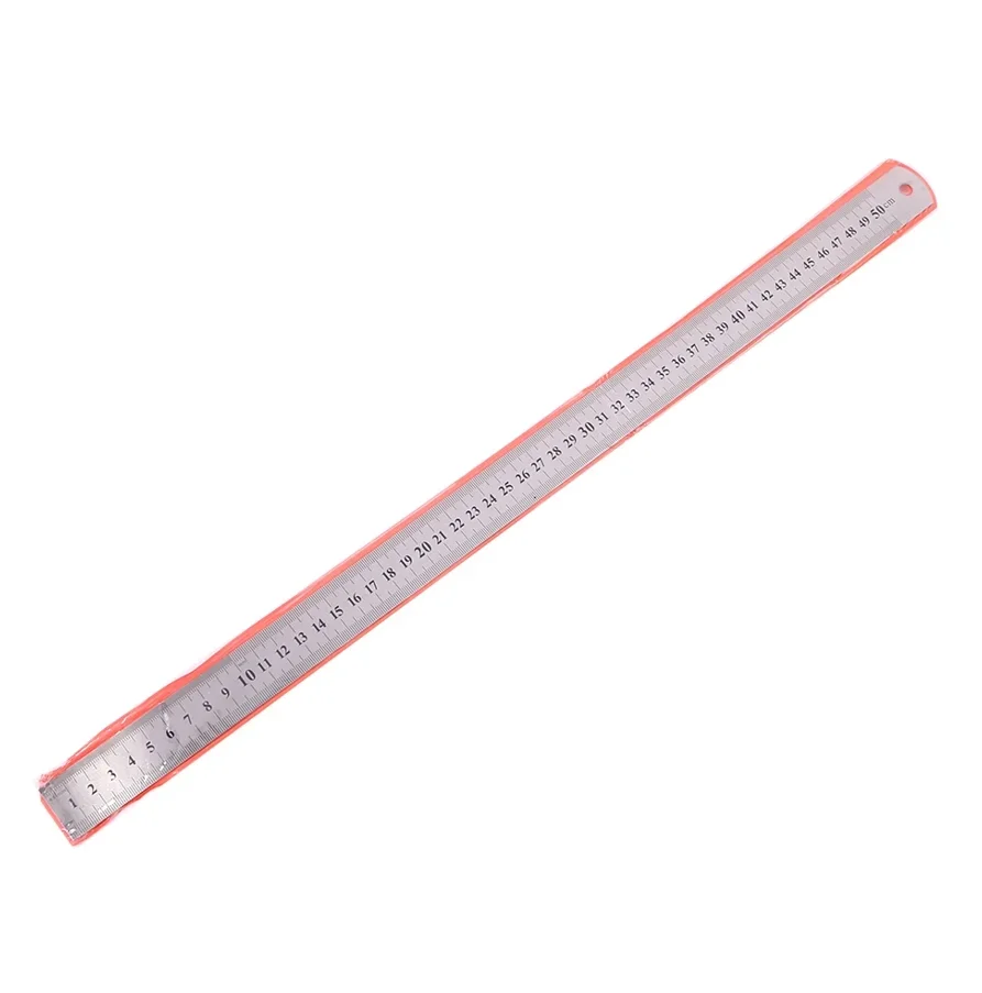 스테인레스 스틸 금속 직선 자 정밀 양면 정밀 측정 도구 스케일 미터법 자 15-50cm 스케일 테이블 클리어