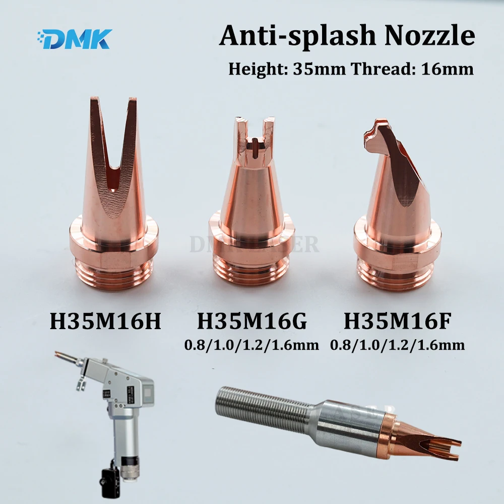 QiLin Fiber Laser Welding Nozzle H25M10&H35M16 Laser Welder Gun Head Nozzle Copper for Qilin Hand-held Welding Machine welding nozzle