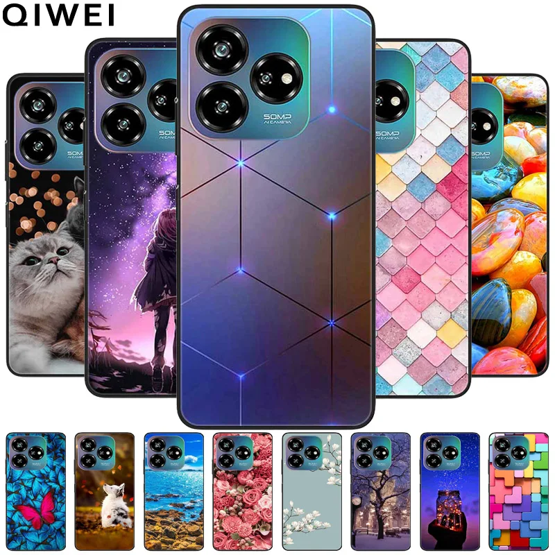 ZTE Blade V60 Design Black Soft TPU Silicone Back Cover - Sleek Protective Phone Case