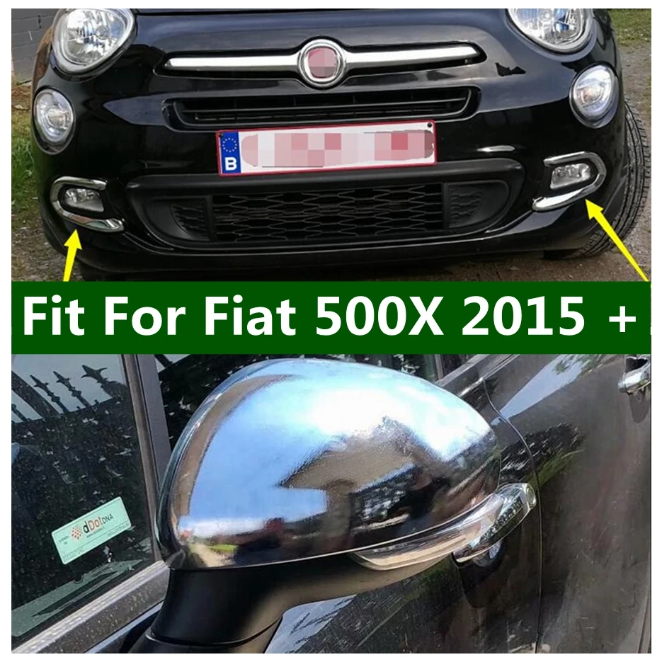 ABS Chrome Shiny Front Fog Lights Lamps Eyelid Eyebrow Decoration Frame