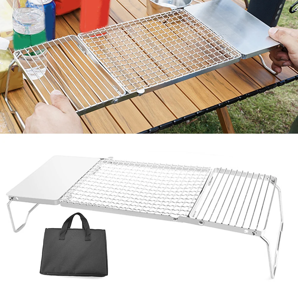 

10*20*52.8cm Camping Grill Stand Folding Grill Grid Portable Barbecue Grill BBQ Picnics Fishing &Camping Cooking Supplies