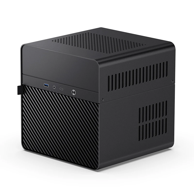 Pc Case Computer Chassis Frame Mini Itx Desktop Case Pc Chassis JONSBO N2 NAS Aluminum Mini ITX Case Home Office Entertainment Game Computer Server ITX Host 5 Hard Disk Supports SFX Power