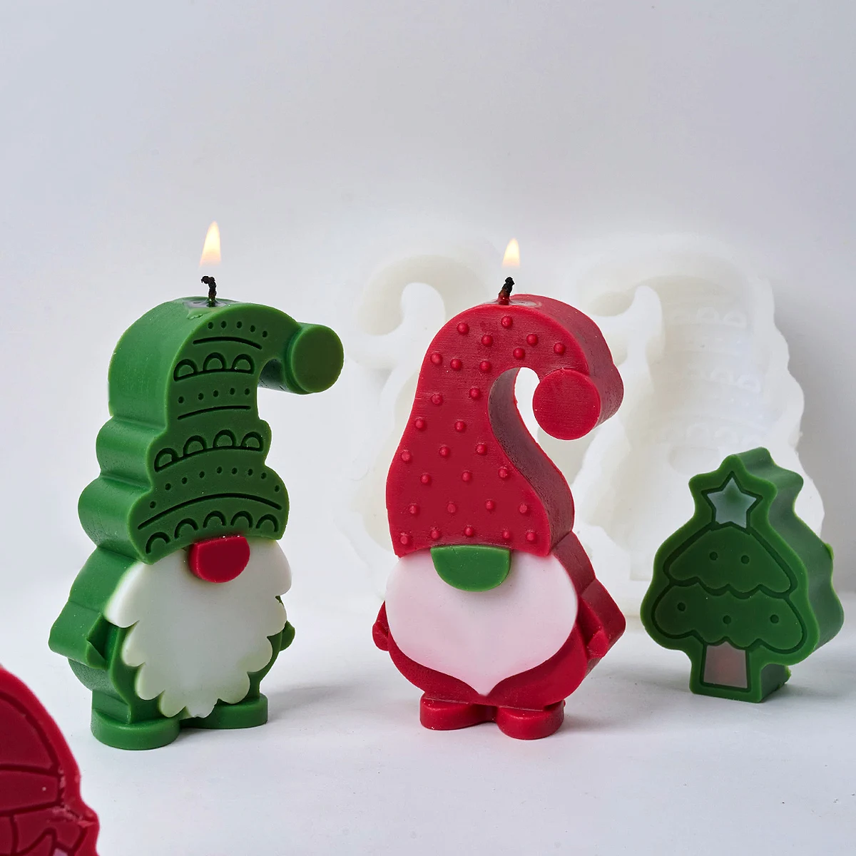 Faceless Santa Claus Silicone Candle Mold DIY Christmas Ornament Making Soap Plaster Resin Crafts Molds Home Decor Art Gifts