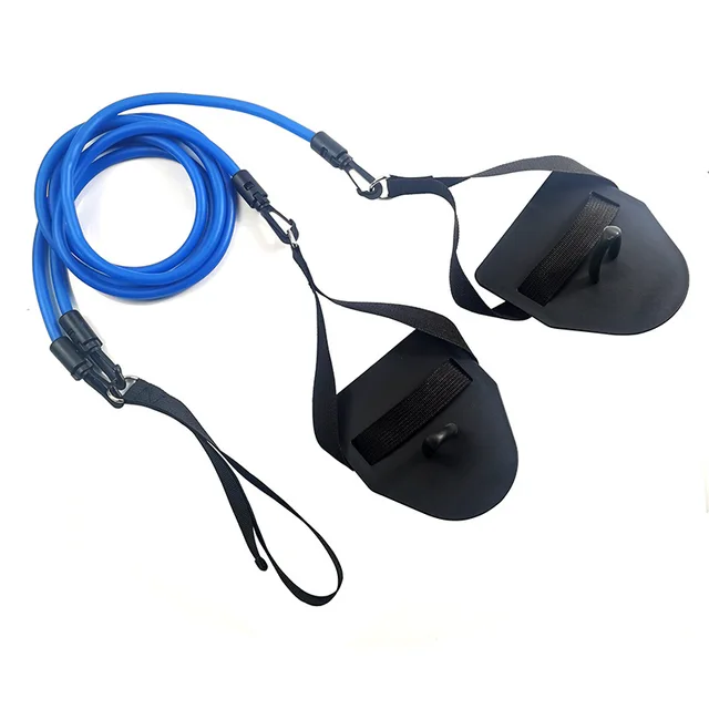 Professional Simulation Swimming Exercise Land Arm strength Work Out Fitness Resistance Band Hand Webbed Paddle Swimming Forging 3