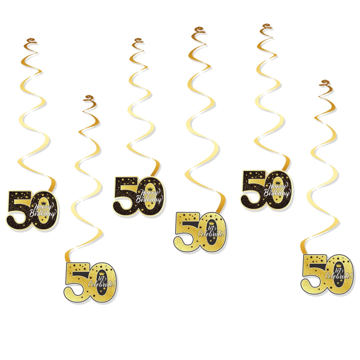 50. Geburtstags-Dekorationen Happy 50th Birthday Banner Teller und Servietten Glitzer 50 Jahre Geburtstagsparty-Zubehör für Männer Frauen – Detail 4