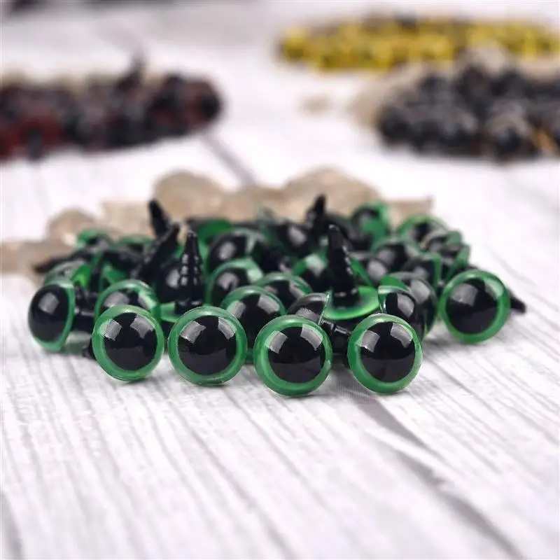 50PCsBlackPlasticDollEyesSafetyEyesForTeddyBearStuffedToys