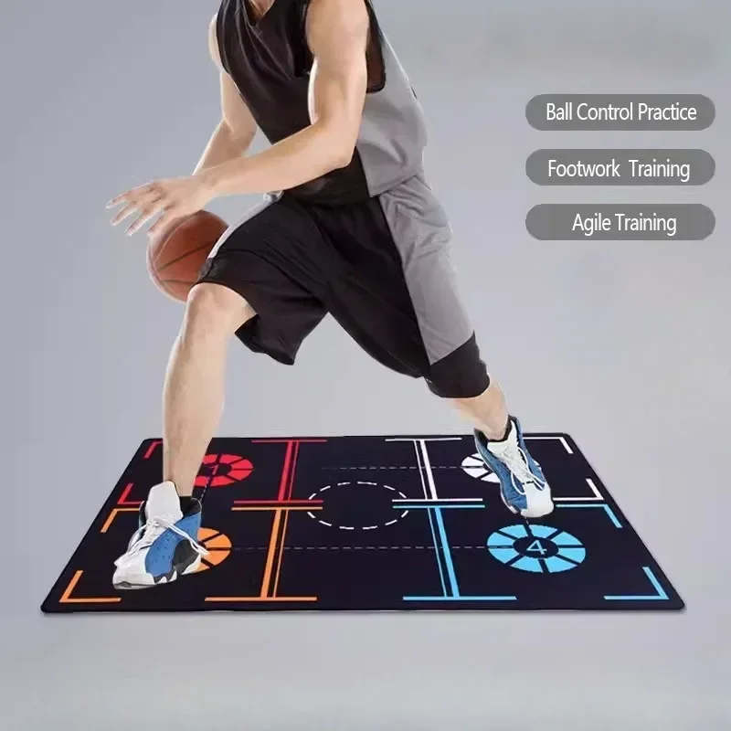 BasketballFootworkTrainingMatBallControlPracticeRubberAntislip