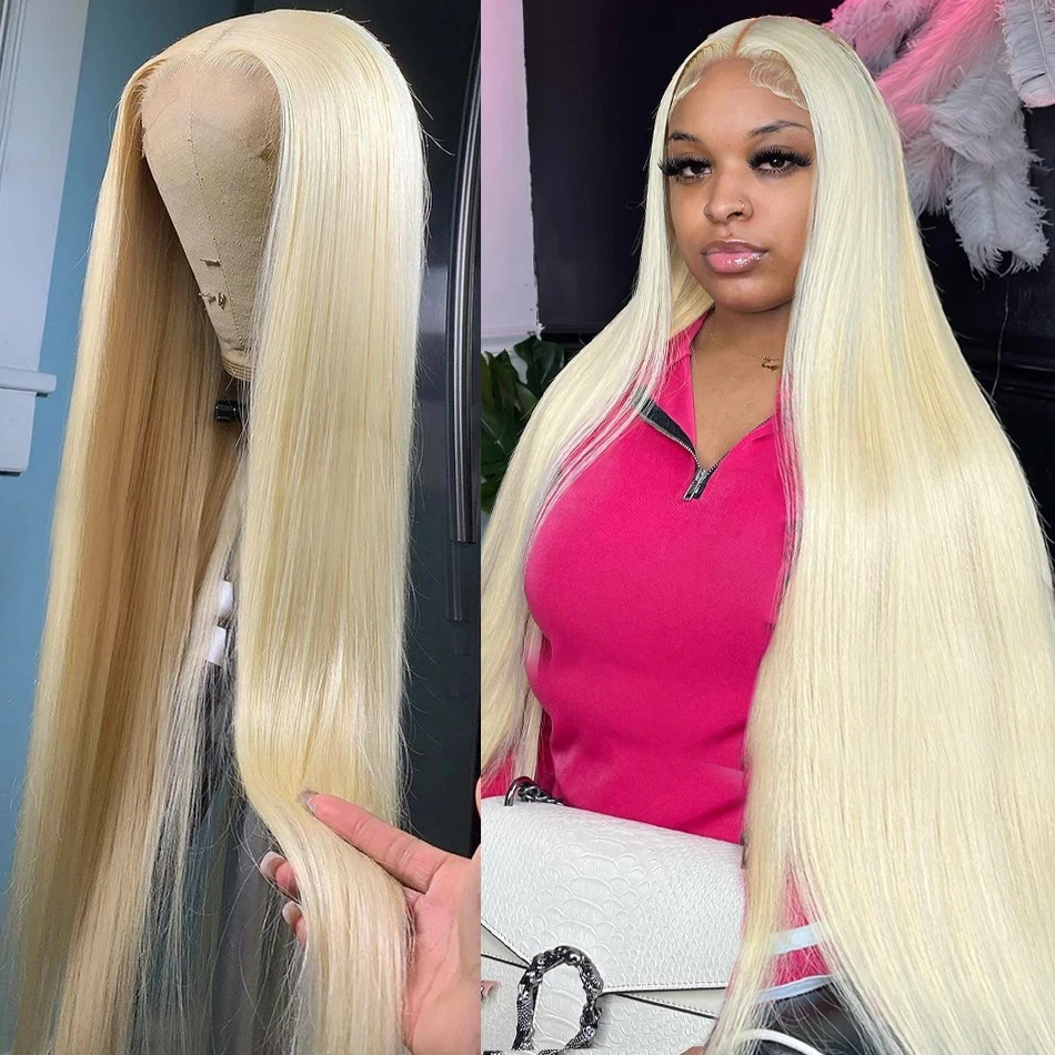 

13x6 Honey Blonde Bone Straight Lace Front Wigs 613 Lace Frontal Wig Brazilian HD Transparent Human Hair Wigs For Women