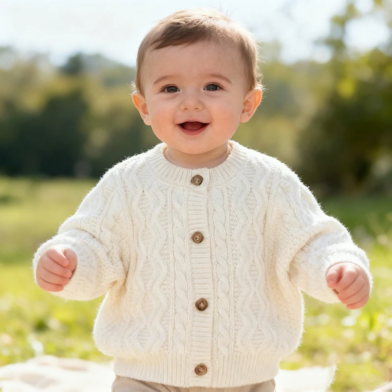 봄  니트웨어 카디건  의류 니트 스웨터  소년 소녀 카디건 유니섹스  코트 레..