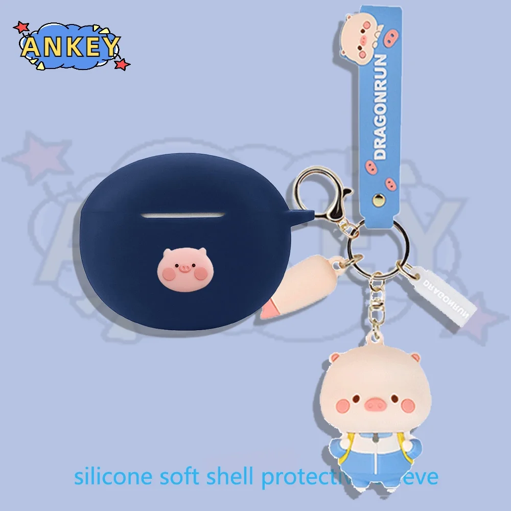 Custodia Per Soundpeats Air 4 Pro / Mini Pro Hs / Opera 03 05 Cover In Silicone Per Auricolari Cute Pig Earbuds Cuffie Protettive Morbide