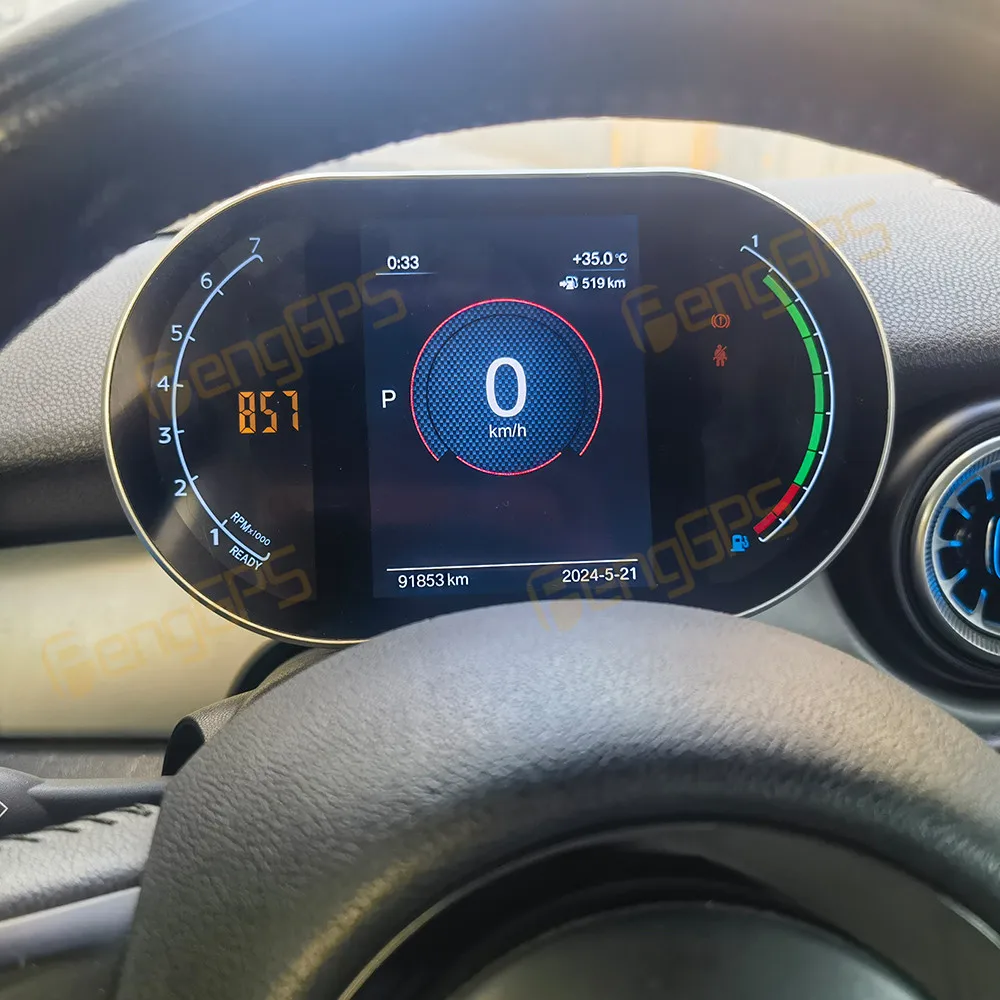 BMW 미니 R 시리즈 R56 R60 2007-2014용 자동차 LCD 대시보드 화면, 자동차 계기판 디지털 게이지 클러스터 센터 속도계 플레이어