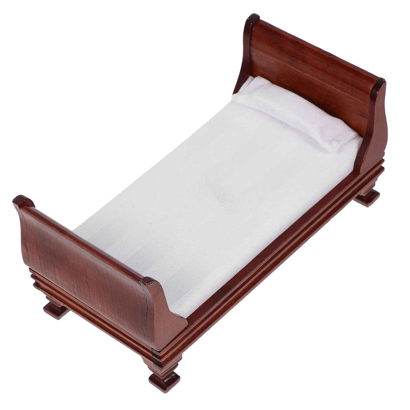 

House Small Bed Mini Model Bedroom Miniature Furniture Vintage Tiny Micro Scene