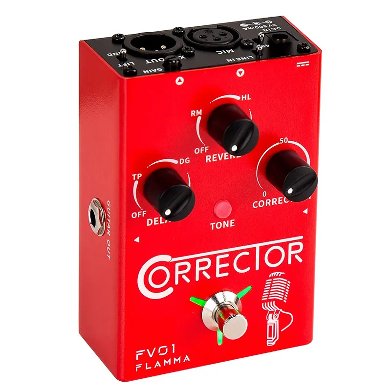 FLAMMA FV01 Guitar Pedal Vocal Tone Correction Effector Delayed Reverb
