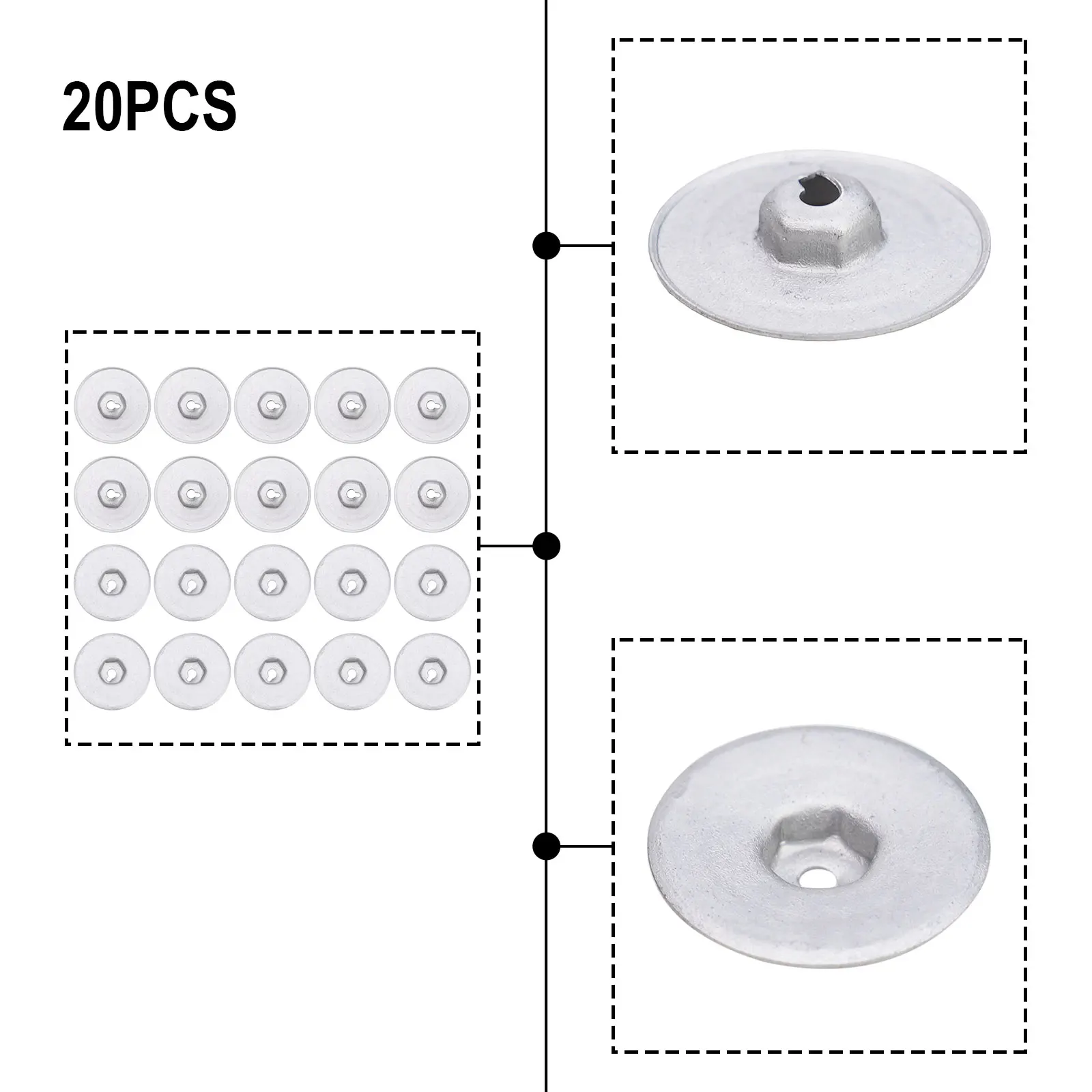 20Pcs Car Heat Protection Sheet Nut Metal Fastener Clip FOR BMW For MINI 07146949380 Shield Body Chassis Nut Car Nuts Bolts