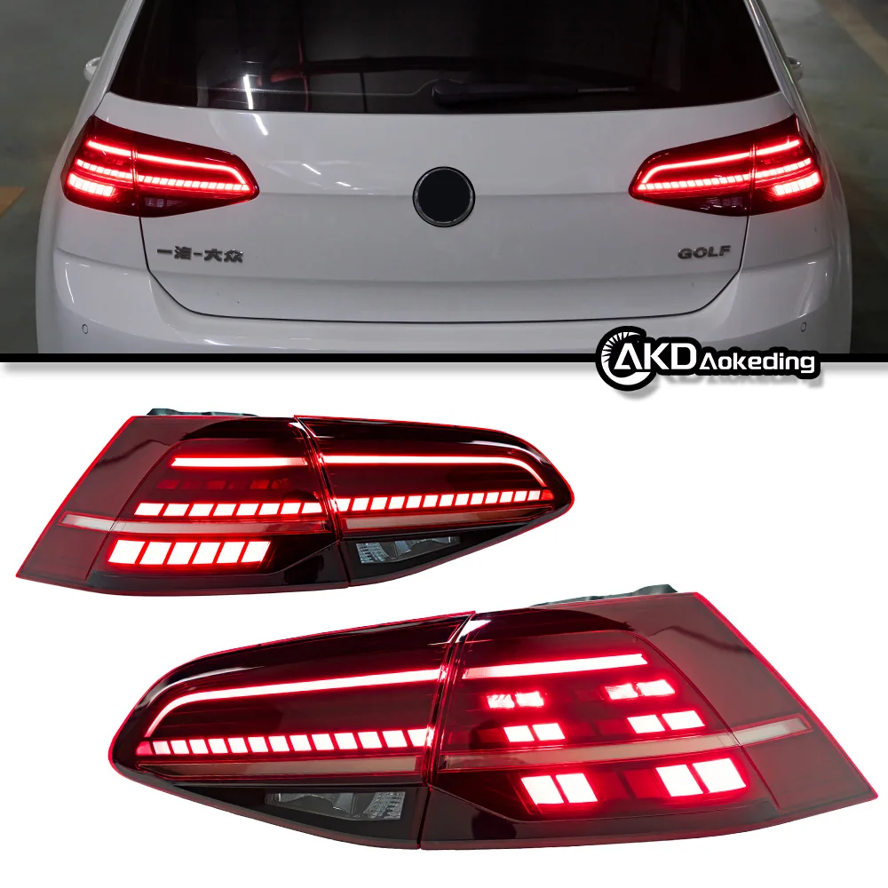 

4 PCS Auto Tail Light Parts For VW Golf 7 Golf7 MK7 2013 Taillights Rear Lamp LED DRL Signal Brake Reversing Parking Facelift