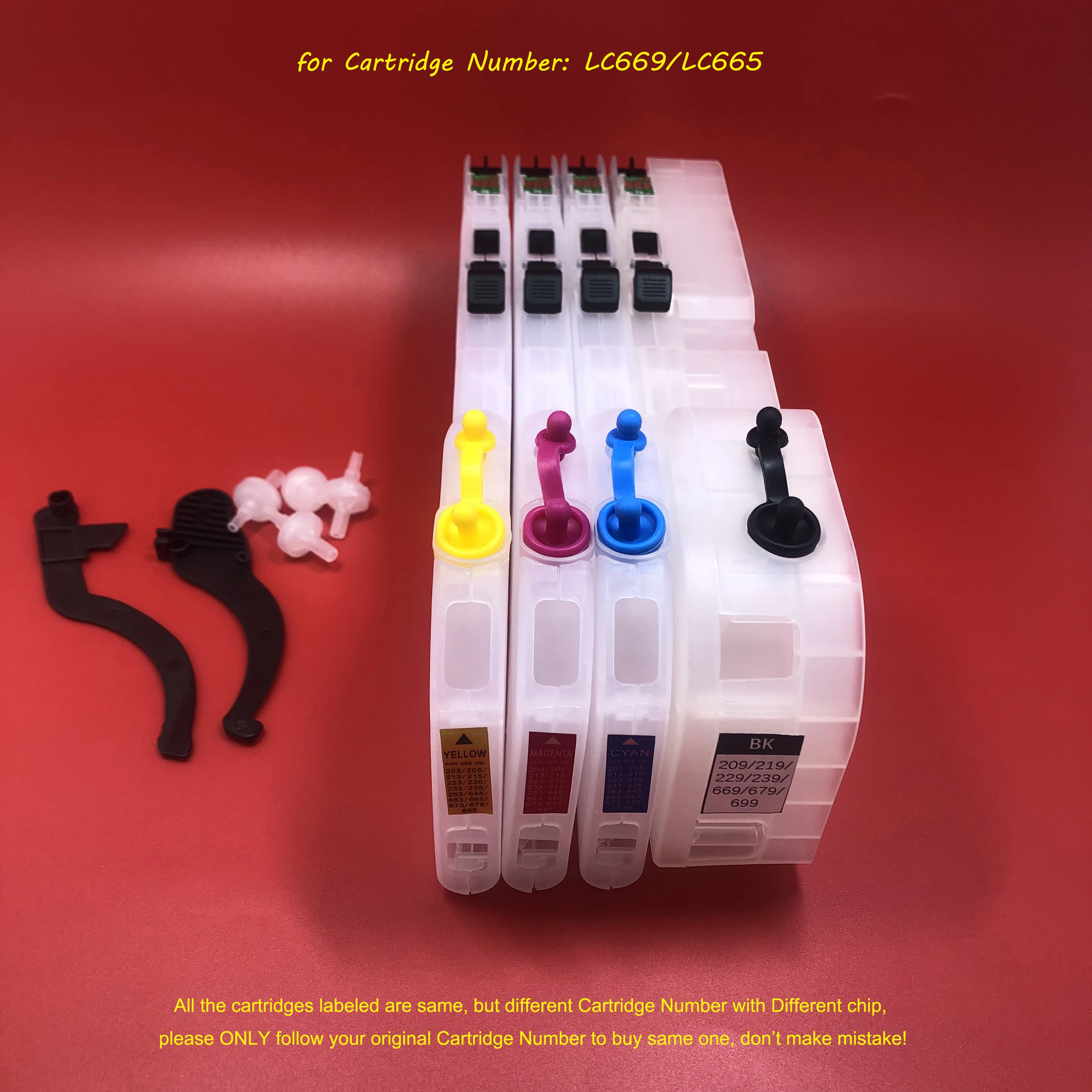 Cartucho de Tinta Recarregavel Longo Yotat com Arc Brother Mfc J2320 Mfc J2720 Printer Lc669 Lc665 cartucho de tinta recarregavel longo yotat com arc brother mfc j2320 mfc j2720 printer lc669 lc665