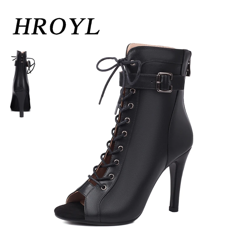 Women's Jazz Dance Shoes Girls Open-toed Strappy Sandals High-heeled Fish Mouth Latin Salsa Tango Heels Dance Boots