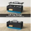 Lift Top Coffee Table with Storage LED Coffee Table Morden High Gloss Living Room 3 Tiers Modern Tea Table 3