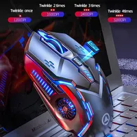 Silver Eagle G5 Mute Wired Mouse Six Keys Luminous Game E-Sports Machinery Computer Accessories Cross-Border Delivery 5