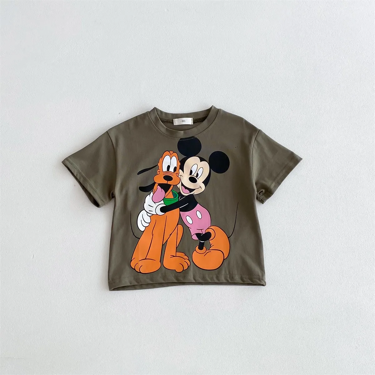 Baby Boys And Girls Short Sleeve T-shirt Mickey Mouse Children's Clothes Printed Cartoon Fashion Boutique Kids Tshirts Tops 6