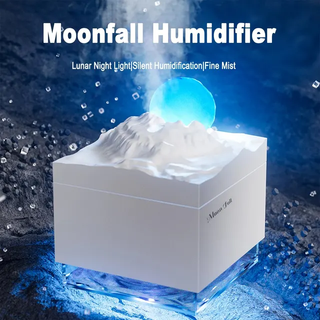 Scent Diffuser Cool Mist Humidifiers LED Essential Oil Moon Lamp Air Humidifier Aroma Diffuser Night Light for Home Office 5
