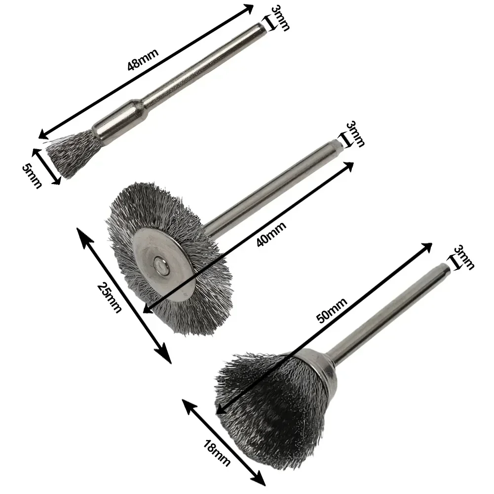9 Pz/set Filo Di Acciaio Ottone Mini Spazzola Utensile Rotante Per - Foto 7