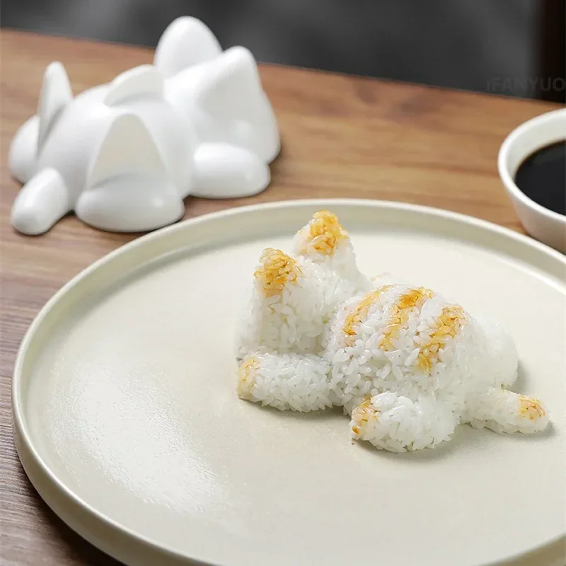 Cute Cartoon Cat Mold DIY Rice Ball Sushi Molds Kids Rice Mashed Potato Pumpkin Mash Baking Supplies Kitchen Accessorie 1PC rice ball mold