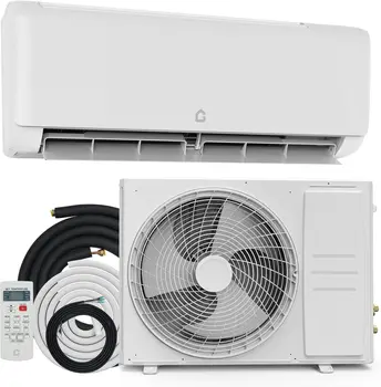 12,000 BTU Mini Split Air Conditioner with Heat Pump 18.5 SEER Cools Up to 750 Sq. Ft, Energy Efficient Inverter AC with Remote 1