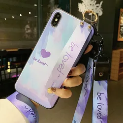Watercolor Wrist Strap Lanyard Phone Case Holder Cover - A52 or A52S 5G (GW - 615)