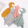 Baby Security Blanket Soft Cotton Muslin Comforter for Newborn Infant Sleeping Snuggle Toy Stuffed Animal Soothe Appease Towel 5