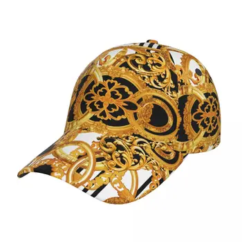 Cappello da baseball barocco dorato per uomo Donna Cappelli hip-hop Cappellino da camionistaUnisex 1