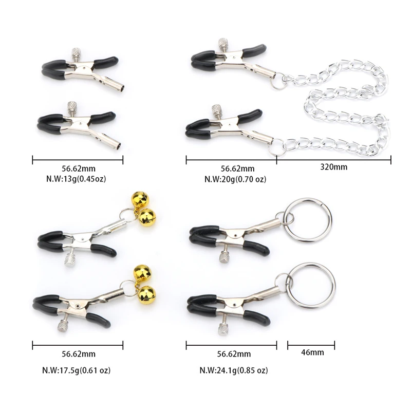 Stainless Steel Metal Chain Nipple Milk Clips Breast Clip Sex Slaves Nipple Clamps Sex Toys Butterfly Style For Couples