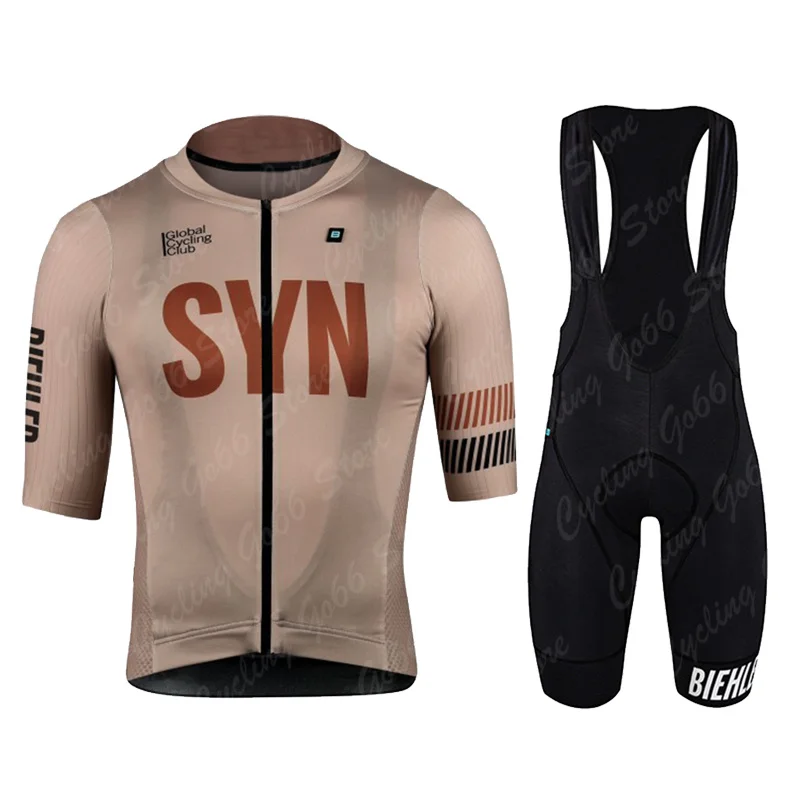 Biehler Short Sleeve Jersey Syn Summer Cycling Clothing Set Bike