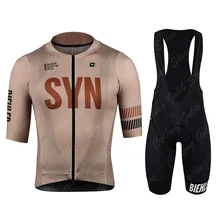 BIEHLER – Maillot de cyclisme à manches courtes SYN, ensemble de vêtements de vélo d'été, uniforme d'équitation, pantalon à bretelles, vtt, roupa Ciclismo